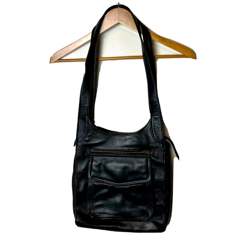 Fossil Black Leather Crossbody Bag